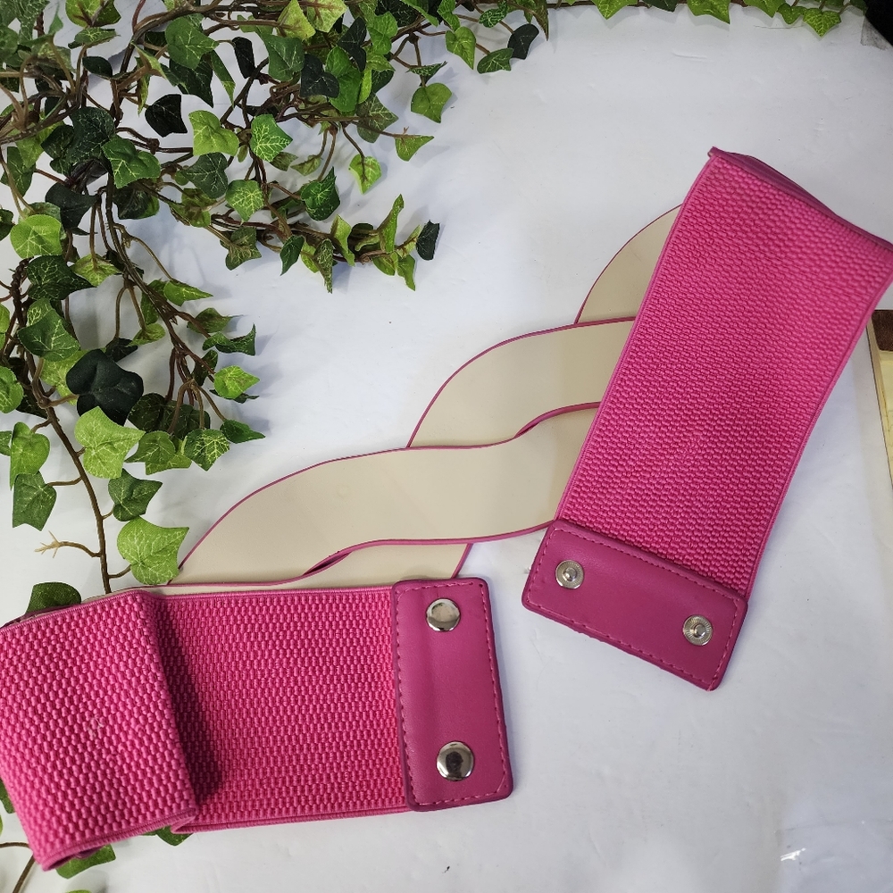 Barbie Hot Pink Wide Stretch Belt New - Picture 6 of 7